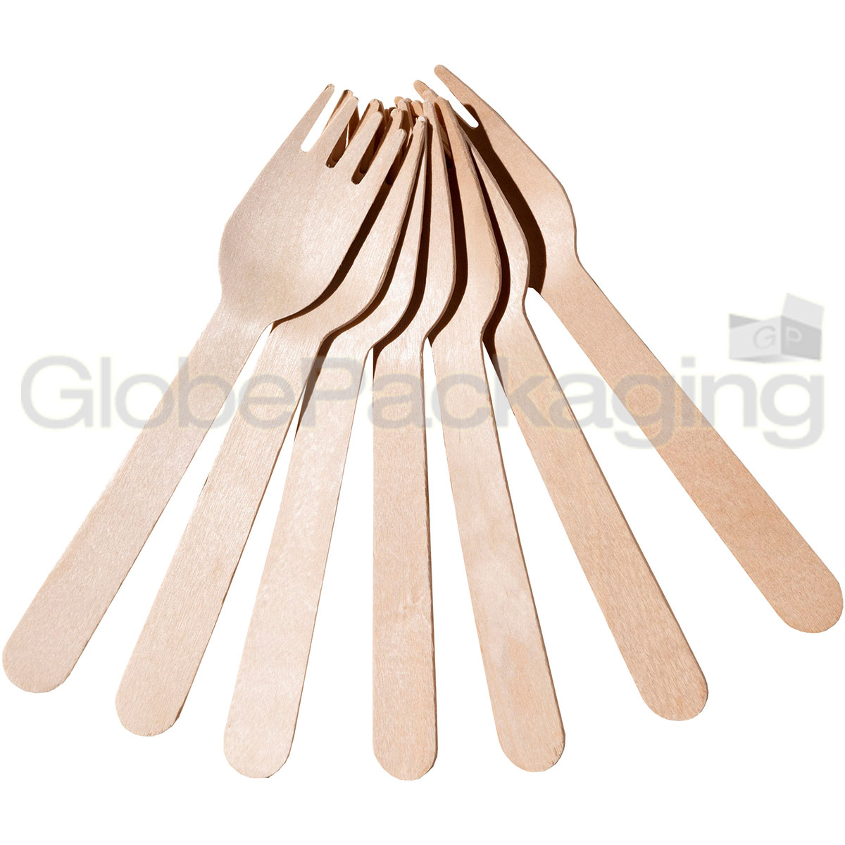 100 x Wooden Disposable Forks Biodegradable Wood Cutlery For Parties Catering